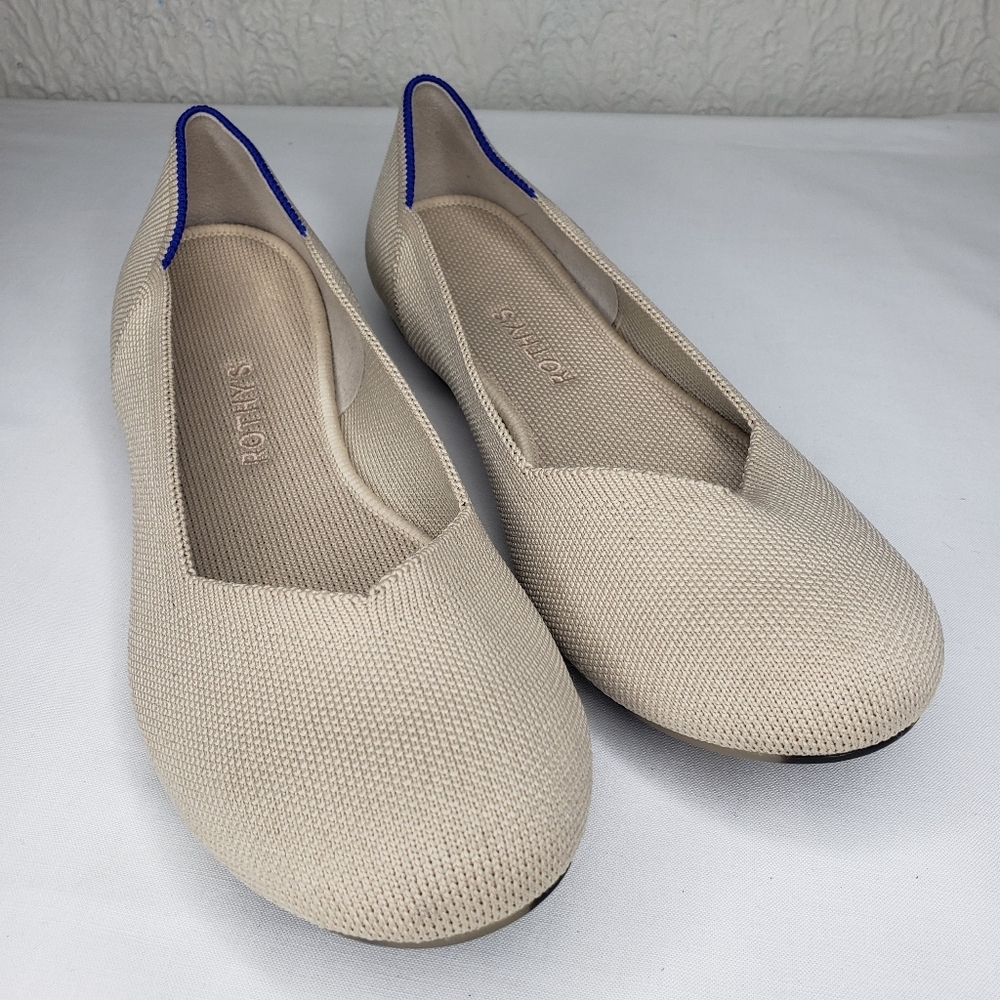 Rothy’s Retired Ecru Round Toe Flats Ballet Shoes Womens Size 10 US - Picture 15 of 15